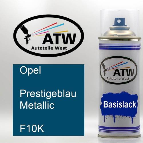 Opel, Prestigeblau Metallic, F10K: 400ml Sprühdose, von ATW Autoteile West.